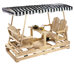 Balançoire de luxe familiale 4 places en cèdre